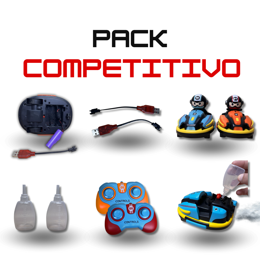 Coches de Choque RC con Efecto Humo, Luces y Sonido
